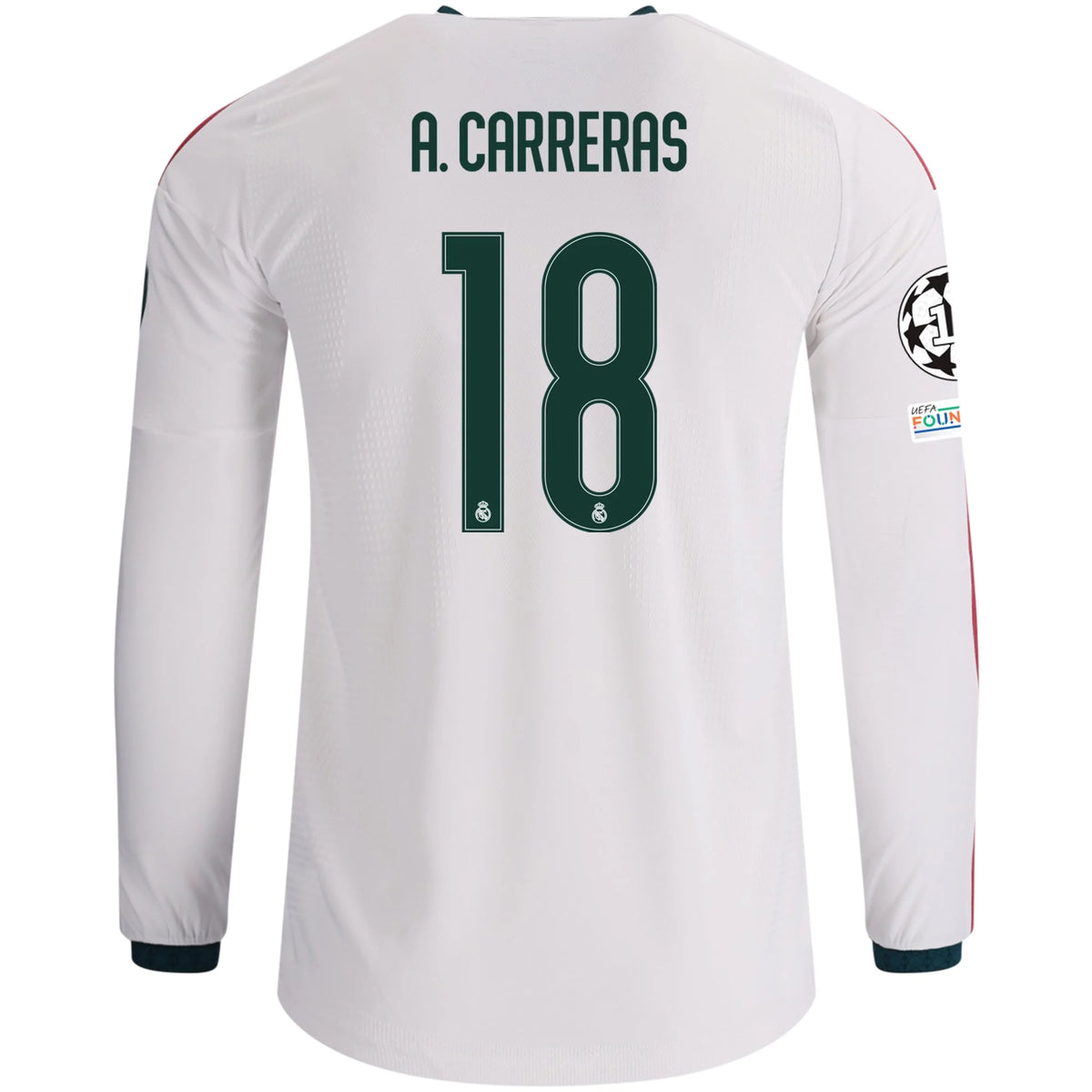 Authentic A. Carreras Real Madrid Long Sleeve Home Jersey 26/27